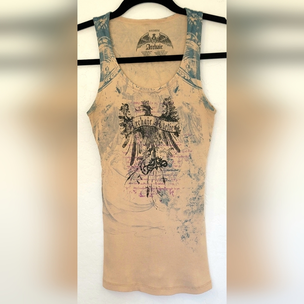 Vintage Y2K Archaic Altier Old World Design Tank Top